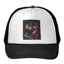 Ilustraciones florales gorro de camionero