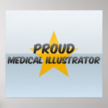 Ilustrador médico orgulloso posters