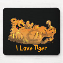 ILYTigermousepad, amo el tigre Tapetes De Ratones