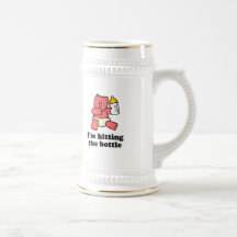 Im que golpea la camiseta del bebé de botella tazas