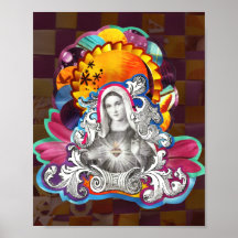 Imaculado Coração de Maria (Immaculate Heart) Posters