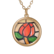 IMAGEN… 1940-50'S ORIGINAL del VITRAL del COLLAR