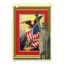 Imagen americana del vintage, independencia, el 4  iPad mini carcasas