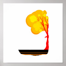 imagen anaranjada graphic.png del medio árbol poster