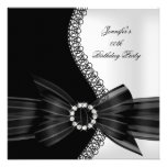 Imagen blanca del diamante del negro de la fiesta  comunicados personalizados