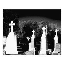 Imagen blanco y negro de las cruces arte fotográfico