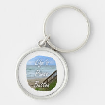 Imagen de la Florida del océano de la playa del bo Llavero Personalizado