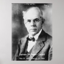 Imagen de la lona de James McKeen Cattell Poster