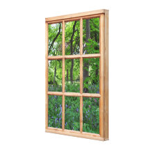 Imagen de la opinión de la ventana del efecto del  impresiones en lona