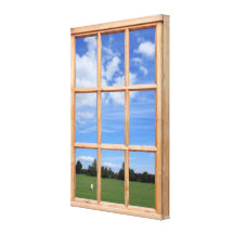 Imagen de la opinión de la ventana del efecto del  lona estirada galerías