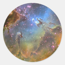Imagen del Ancho-Campo de la nebulosa de Eagle Etiquetas Redondas