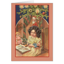 Imagen del día de fiesta del vintage en tarjetas y