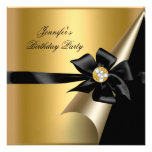 Imagen del diamante del arco del negro del oro de  comunicados personalizados