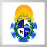 Imagen del resplandor del escudo de armas de Urugu Impresiones
