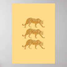 Imagen fresca de los leopardos del gato grande impresiones