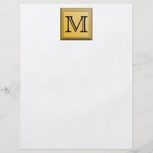 Imagen impresa de un diseño de encargo del monogra tarjeton