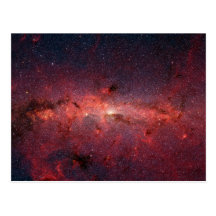 Imagen infrarroja de la galaxia de la vía láctea tarjeta postal