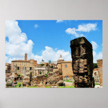 Imágenes panorámicas de las columnas de ruinas vie posters