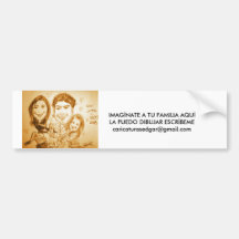IMAGÍNATE A TU FAMILIA AQUÍL ETIQUETA DE PARACHOQUE