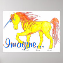 Imagínese… Poster de oro del unicornio