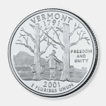 Imán 2001 del cuarto del estado de Vermont