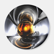 Imán abstracto de los rasgones de oro