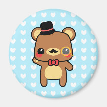 Imán adorable del bigote del oso de Kawaii del dib