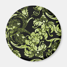 Imán adornado en verde y negro