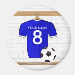 Imán (azul) adaptable de la camisa del fútbol