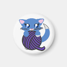 Imán azul de Skye del gatito de Toon del bebé