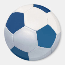 Imán azul y blanco del balón de fútbol