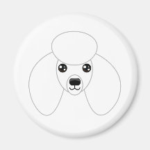Imán blanco del caniche