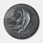 Imán céltico de plata del dragón