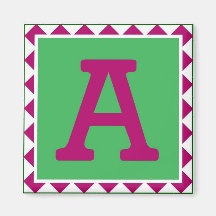 Imán colorido de la letra "A" -