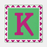 Imán colorido de la letra "K" -
