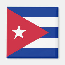 Imán con la bandera de Cuba