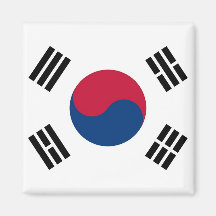 Imán con la bandera de la Corea del Sur