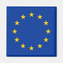 Imán con la bandera de la unión europea