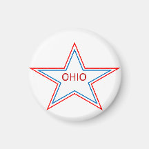 Imán con Ohio en una estrella