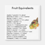 Imán cuadrado de los equivalentes de la fruta
