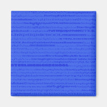 Imán cuadrado del diseño III esterlina del texto d