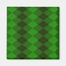 Imán cuadrado verde de Argyle