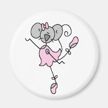 Imán de encargo de la bailarina del ratón