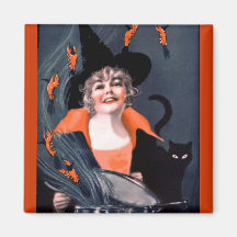 Imán de Halloween del vintage