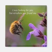 Imán de la abeja y de la flor (con el texto)