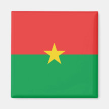 Imán de la bandera de Burkina Faso