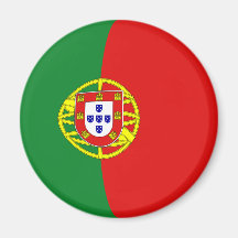 Imán de la bandera de Portugal Fisheye