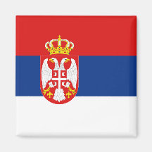 Imán de la bandera de Serbia