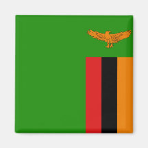 Imán de la bandera de Zambia
