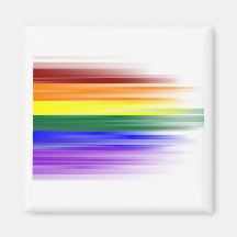 Imán de la bandera del arco iris (cuadrado)